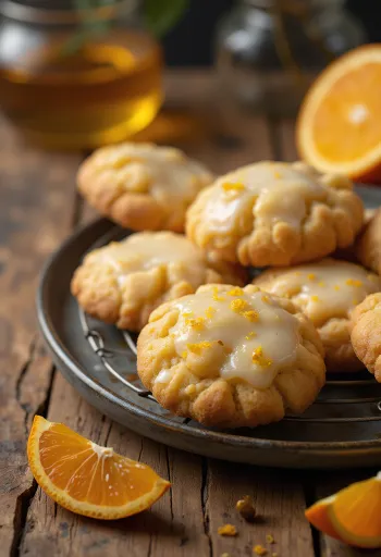 Bocaditos de miel y naranja en presentación navideña