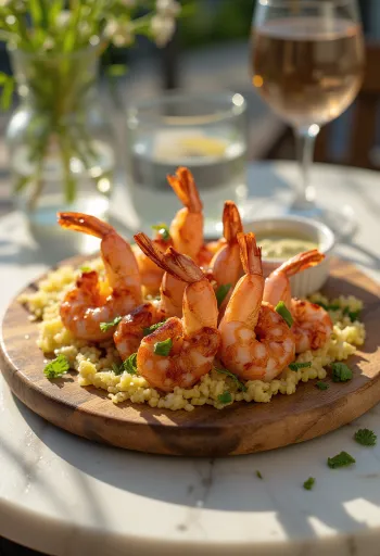 Gambas BBQ con especias frescas