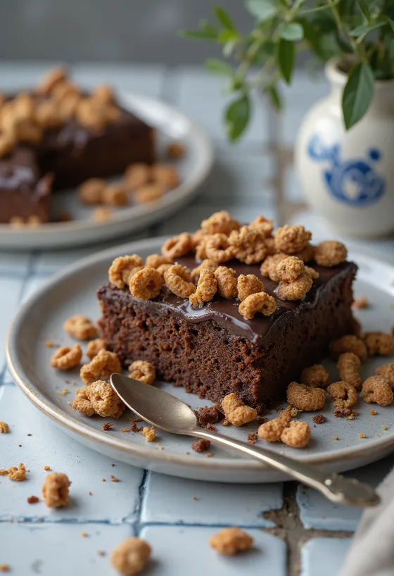 Tarta de chocolate crujiente con cereales