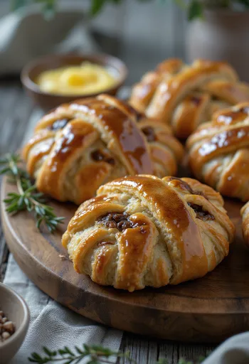 Karjalanpiirakka relleno de gachas de trigo sarraceno, con masa de centeno, recién horneado