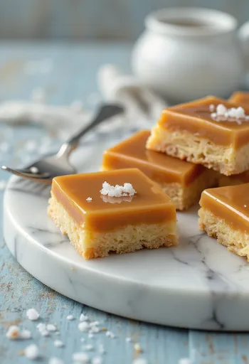 Cuadraditos de caramelo servidos