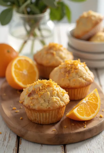 Muffins de naranja y canela dorados