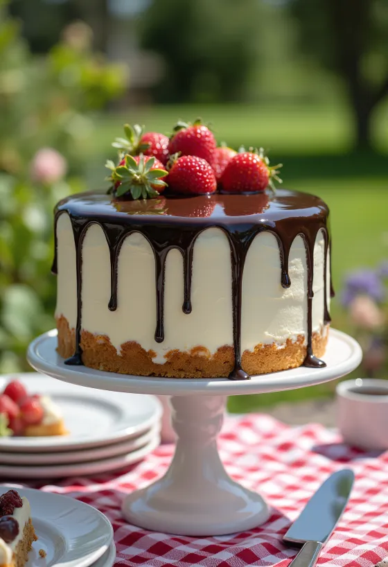 Drip cake con ganache de chocolate