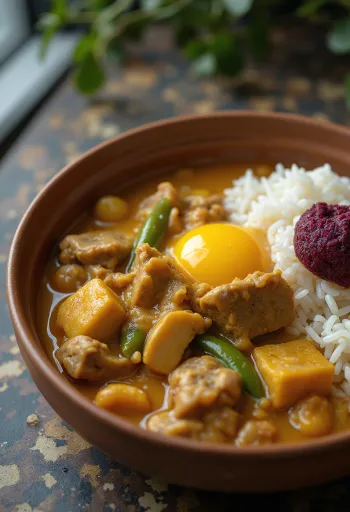 Kare-kare, estofado filipino servido