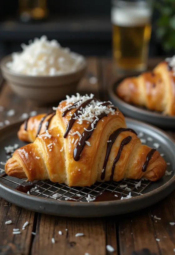 Croissant Bounty servido