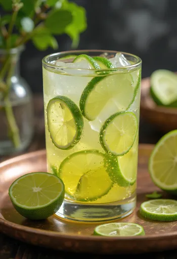 Sidra Mojito servida en vaso