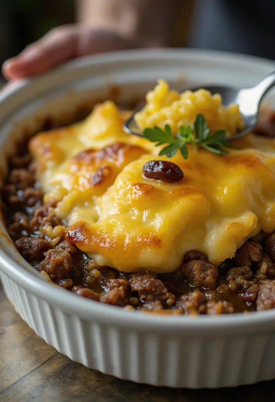 Bobotie de cordero, con ricas especias y cubierta crujiente