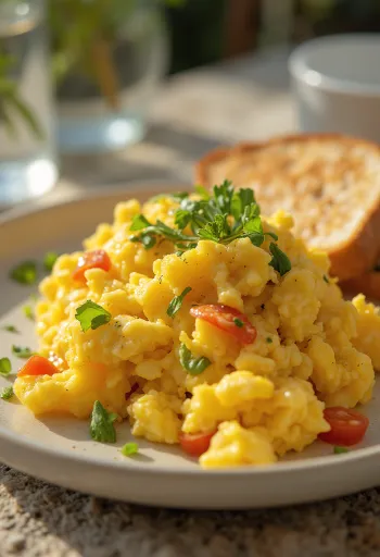 Revuelto de tofu con cúrcuma y verduras frescas
