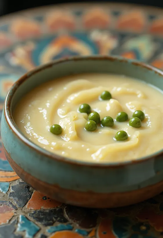 Salsa de pimienta verde al vino blanco servida