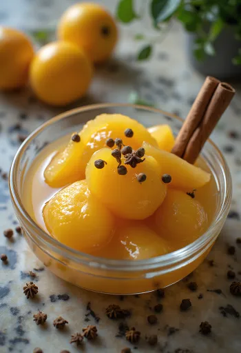 Compota de membrillo aromatizada con canela y clavo