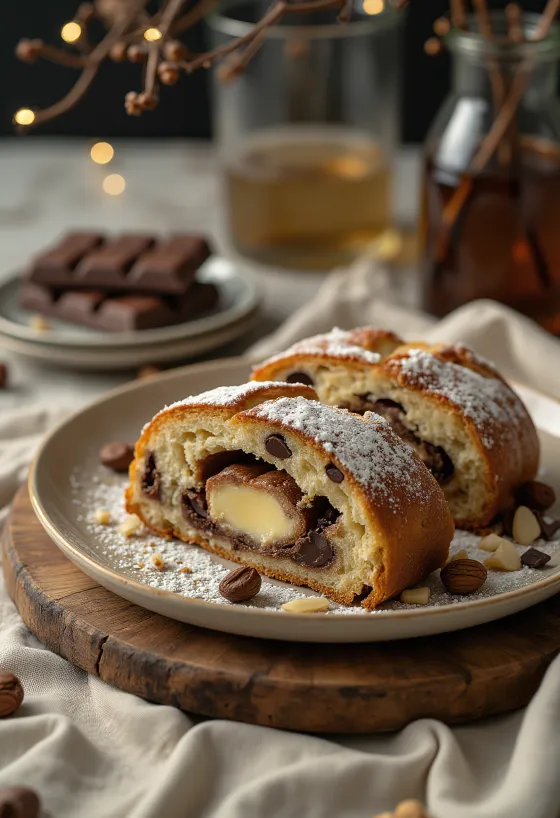 Stollen de chocolate emplatado
