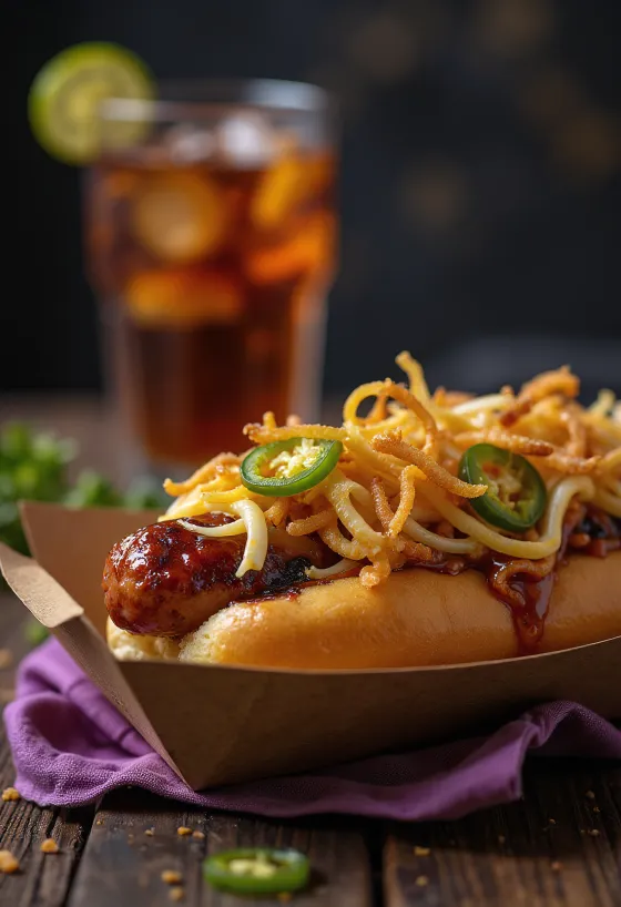 Hot dog BBQ jugoso emplatado