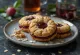 Galletas Linzer de castañas y avena servidas