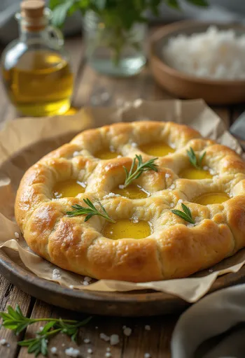 Focaccia paleo servida